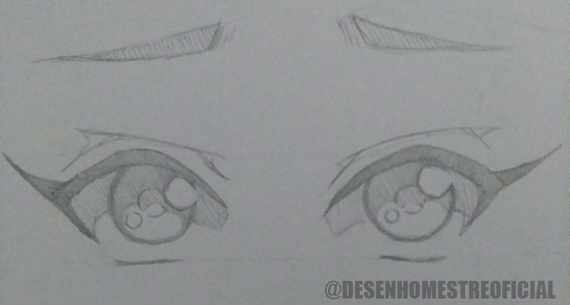 como desenhar o olho de anime feminino
